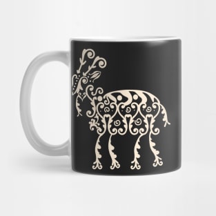 Yule Goat Retro Christmas Pattern Mug